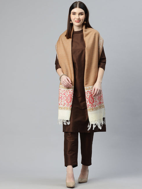 Women's Acrylic Jamawar Wool Stole